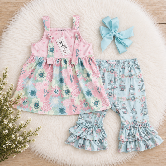 Pete + Lucy Birdcage Beauty 2 Piece Capri Set