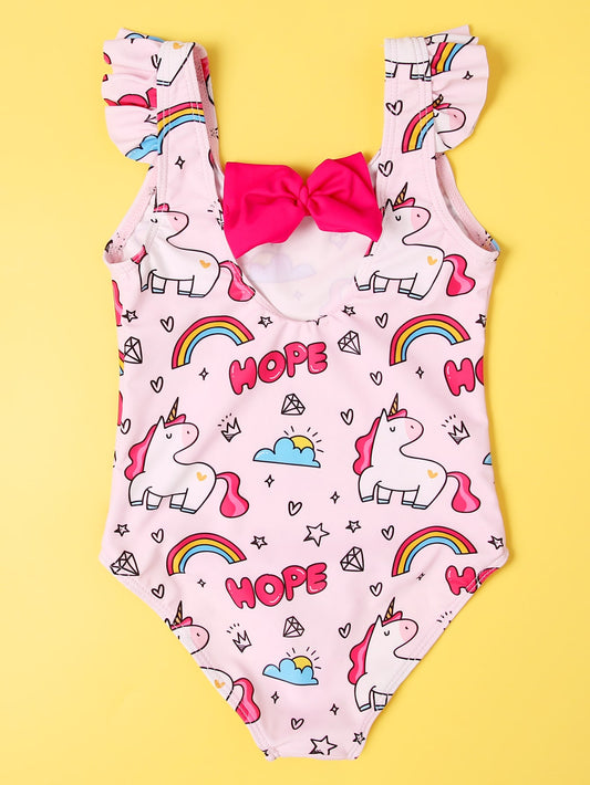 Toddler Pink Unicorn Swimsuit