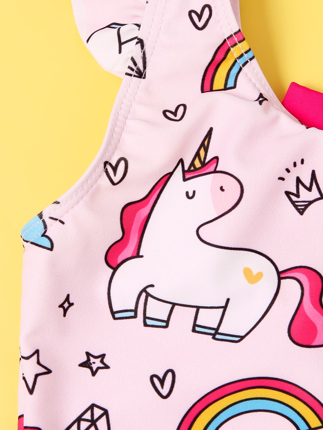 Toddler Pink Unicorn Swimsuit