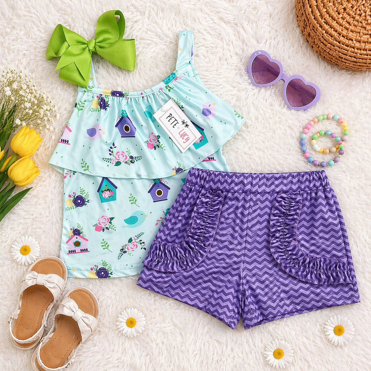 🌷Birdhouse Beauty Shorts Set
