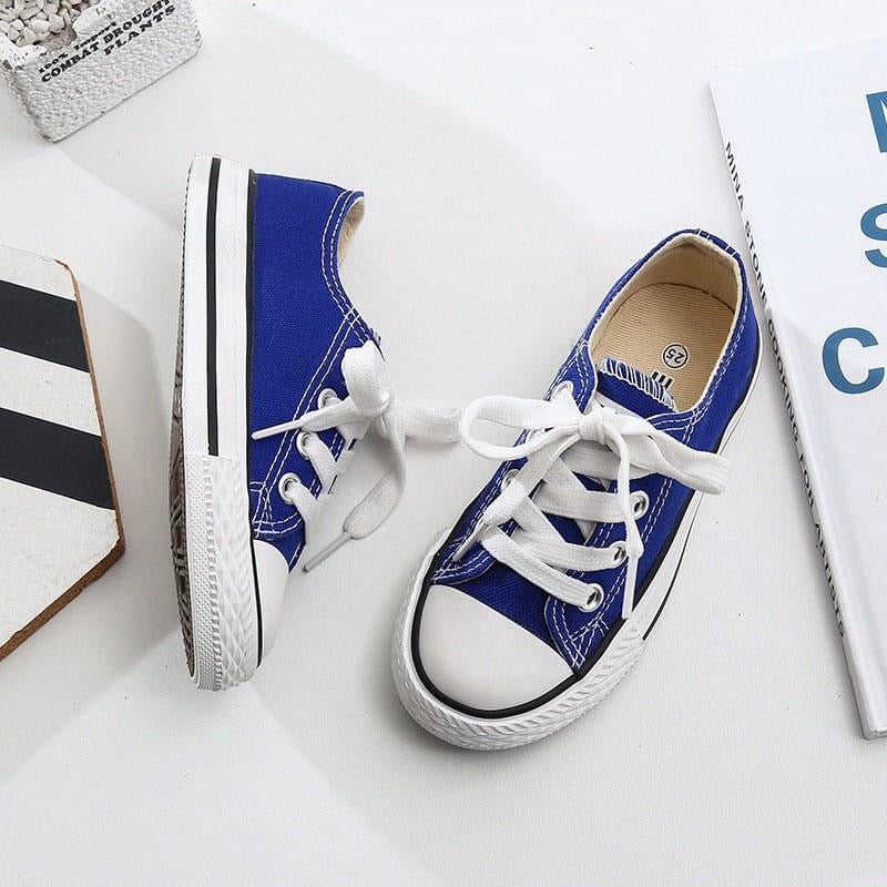 PRE-ORDER Kid’s Low Rise Colored Canvas Shoes #3-(3/1)