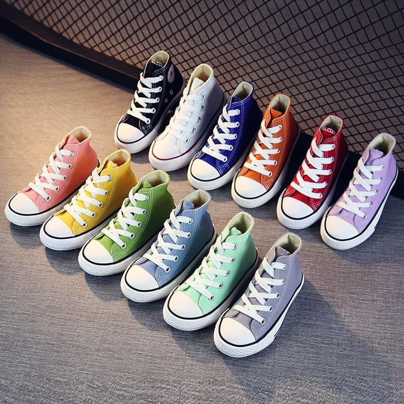 PRE-ORDER Kid’s High Rise Colored Canvas Shoes #1-(3/1)