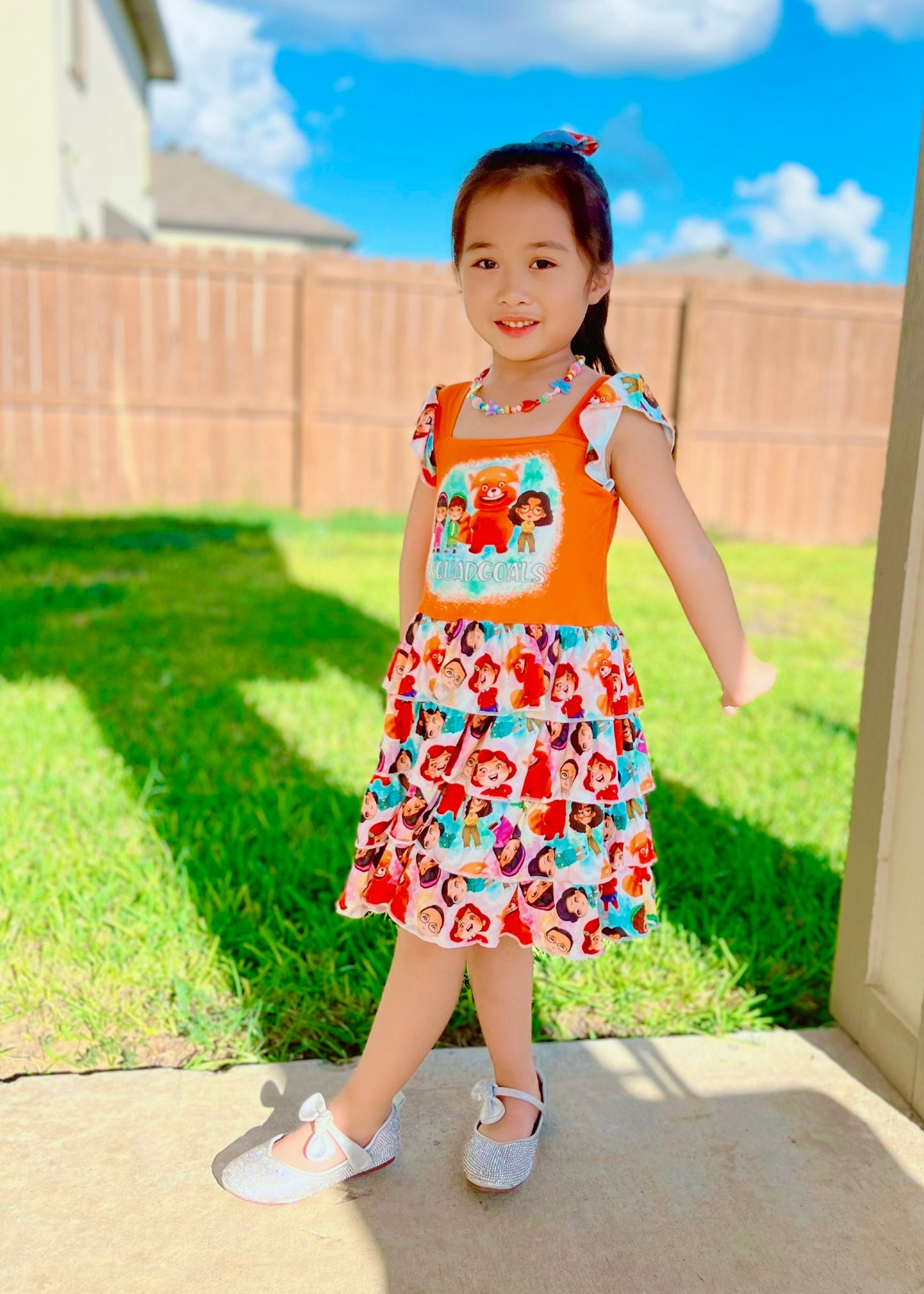 Red twirl dress