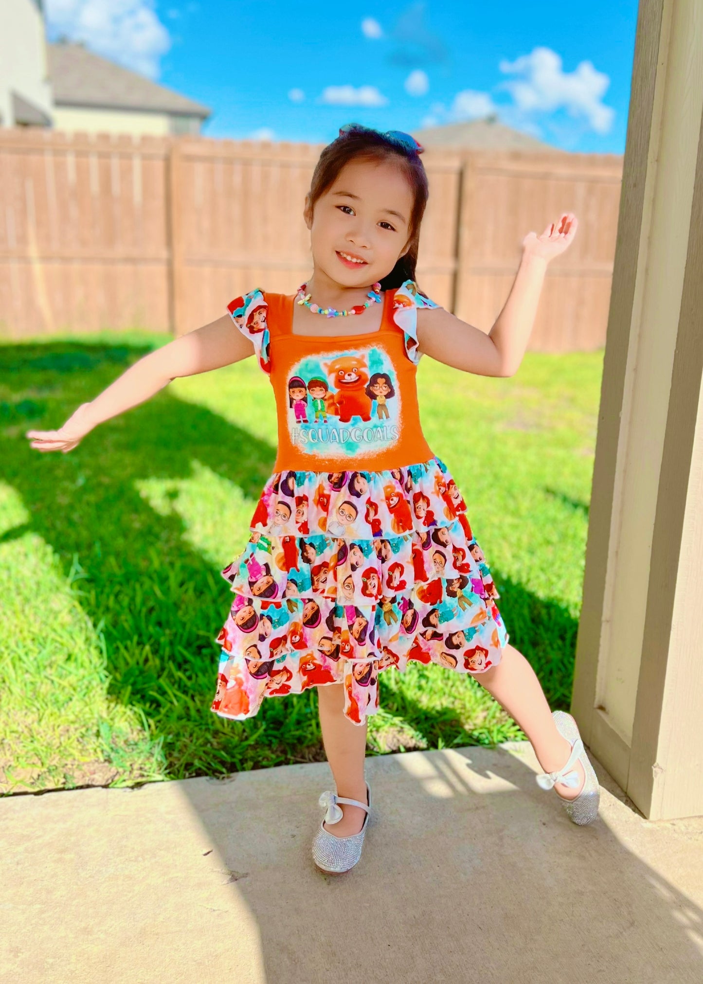 Red twirl dress